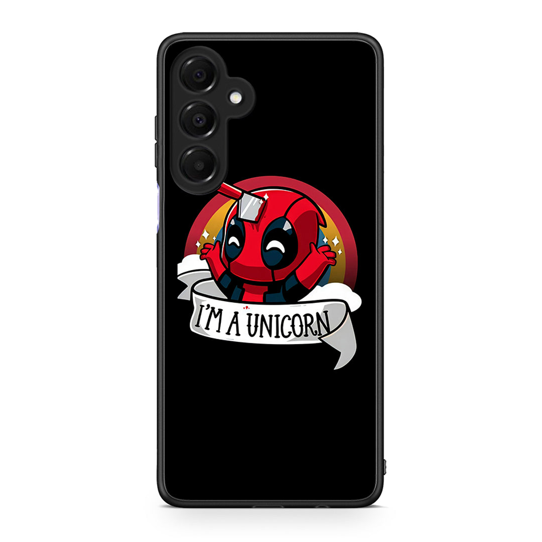 Samsung Galaxy A16 4G / 5G Unicorn Deadpool θήκη από τη Smartfits με σχέδιο στο πίσω μέρος και μαύρο περίβλημα | Smartphone case with colorful back and black bezels by Smartfits