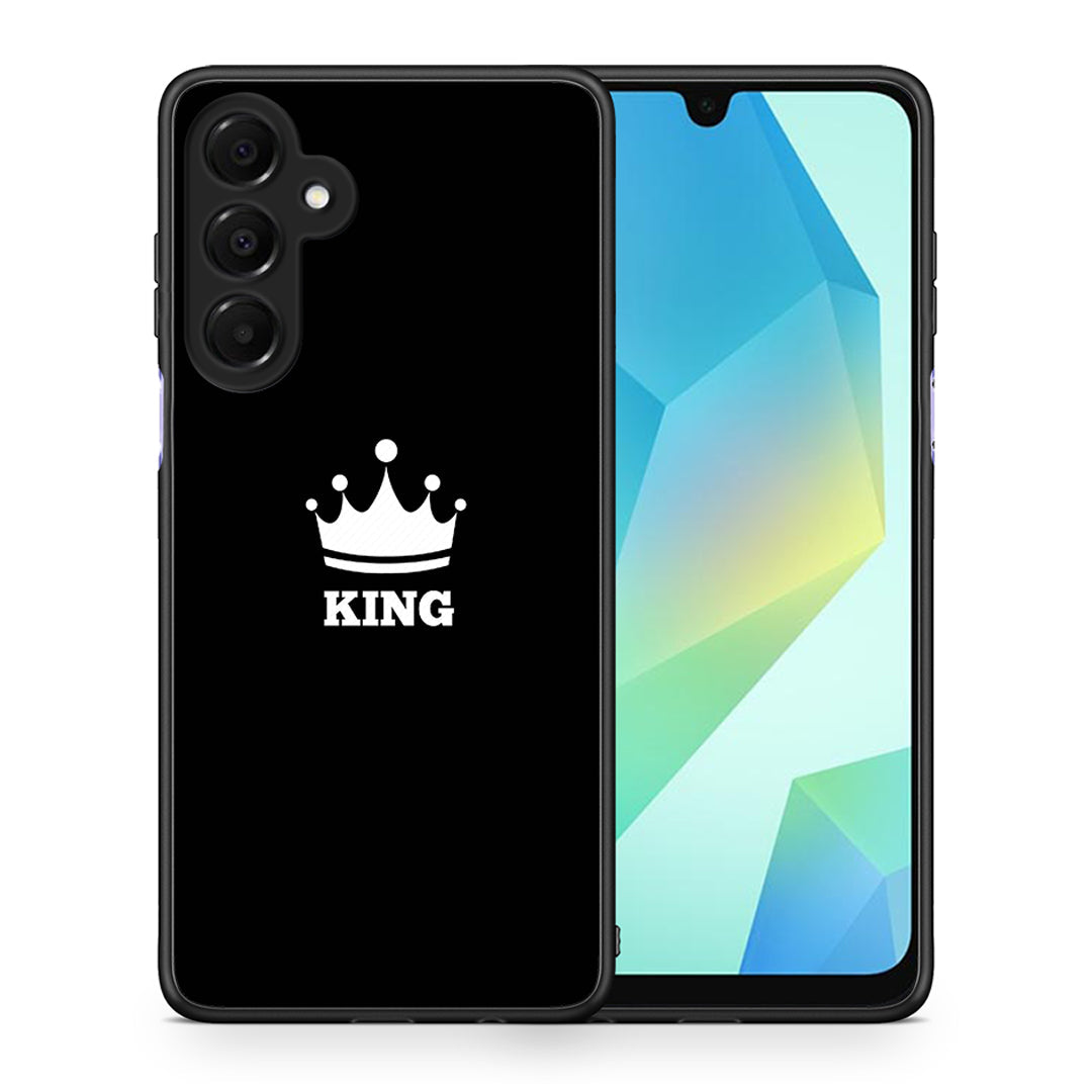 Θήκη Samsung Galaxy A16 4G / 5G King Valentine από τη Smartfits με σχέδιο στο πίσω μέρος και μαύρο περίβλημα | Samsung Galaxy A16 4G / 5G King Valentine case with colorful back and black bezels