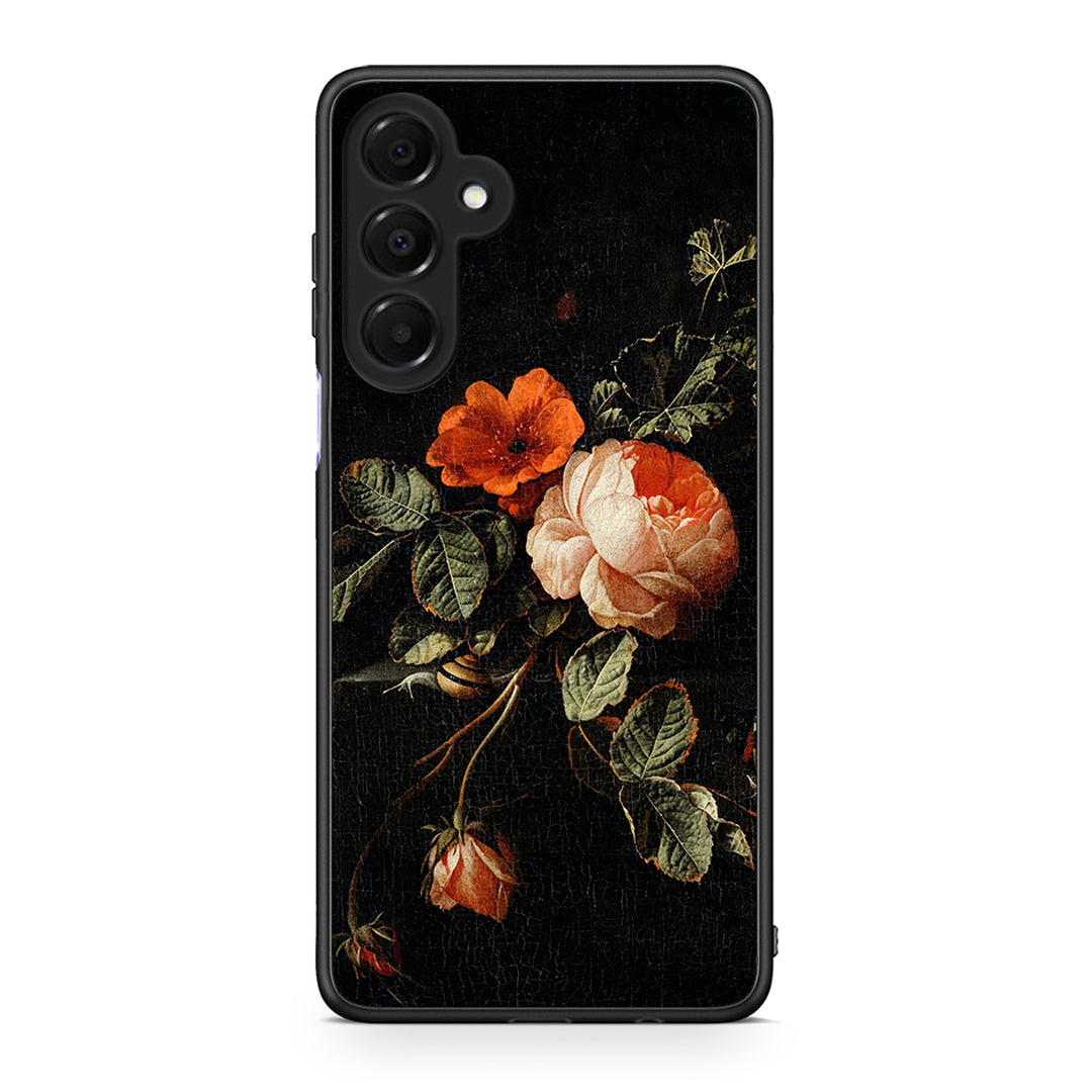 Samsung Galaxy A16 4G / 5G Vintage Roses θήκη από τη Smartfits με σχέδιο στο πίσω μέρος και μαύρο περίβλημα | Smartphone case with colorful back and black bezels by Smartfits