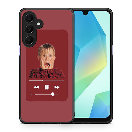 Θήκη Samsung Galaxy A16 4G / 5G Xmas Alone Music από τη Smartfits με σχέδιο στο πίσω μέρος και μαύρο περίβλημα | Samsung Galaxy A16 4G / 5G Xmas Alone Music case with colorful back and black bezels