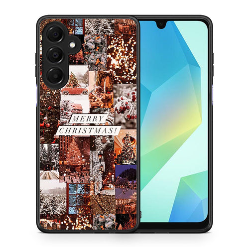 Θήκη Samsung Galaxy A16 4G / 5G Xmas Collage από τη Smartfits με σχέδιο στο πίσω μέρος και μαύρο περίβλημα | Samsung Galaxy A16 4G / 5G Xmas Collage case with colorful back and black bezels
