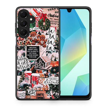 Θήκη Samsung Galaxy A16 4G / 5G Xmas Habbits από τη Smartfits με σχέδιο στο πίσω μέρος και μαύρο περίβλημα | Samsung Galaxy A16 4G / 5G Xmas Habbits case with colorful back and black bezels