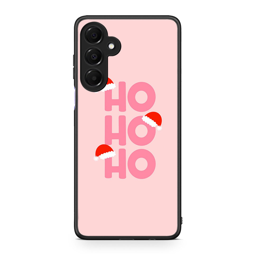 Samsung Galaxy A16 4G / 5G Xmas Ho Ho Ho θήκη από τη Smartfits με σχέδιο στο πίσω μέρος και μαύρο περίβλημα | Smartphone case with colorful back and black bezels by Smartfits