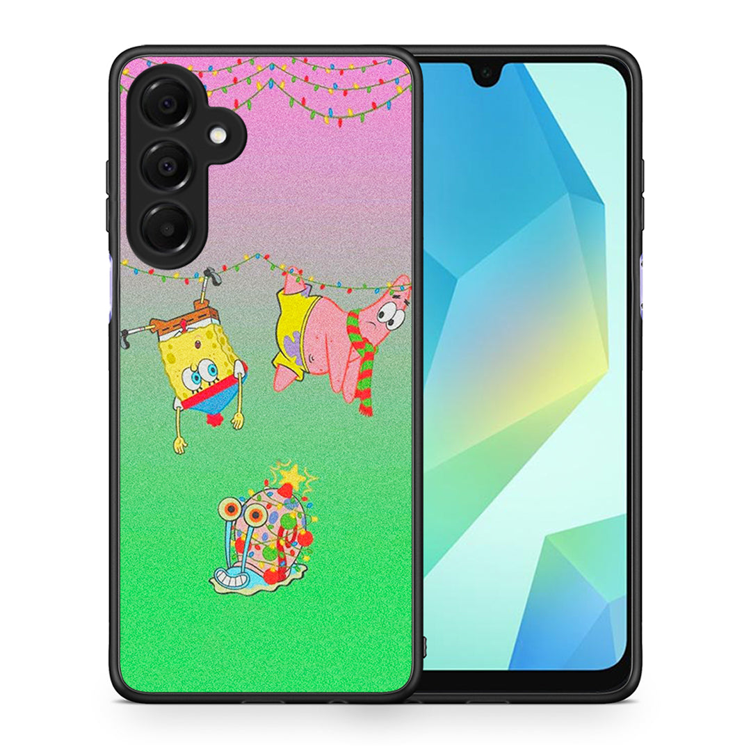 Θήκη Samsung Galaxy A16 4G / 5G Xmas Lights από τη Smartfits με σχέδιο στο πίσω μέρος και μαύρο περίβλημα | Samsung Galaxy A16 4G / 5G Xmas Lights case with colorful back and black bezels