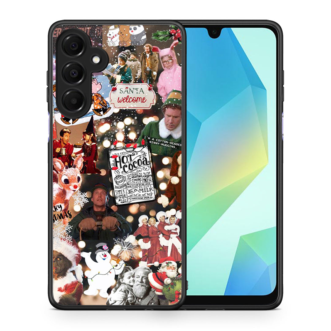 Θήκη Samsung Galaxy A16 4G / 5G Xmas Movies από τη Smartfits με σχέδιο στο πίσω μέρος και μαύρο περίβλημα | Samsung Galaxy A16 4G / 5G Xmas Movies case with colorful back and black bezels