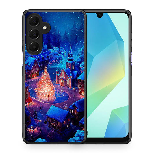 Θήκη Samsung Galaxy A16 4G / 5G Xmas Village από τη Smartfits με σχέδιο στο πίσω μέρος και μαύρο περίβλημα | Samsung Galaxy A16 4G / 5G Xmas Village case with colorful back and black bezels