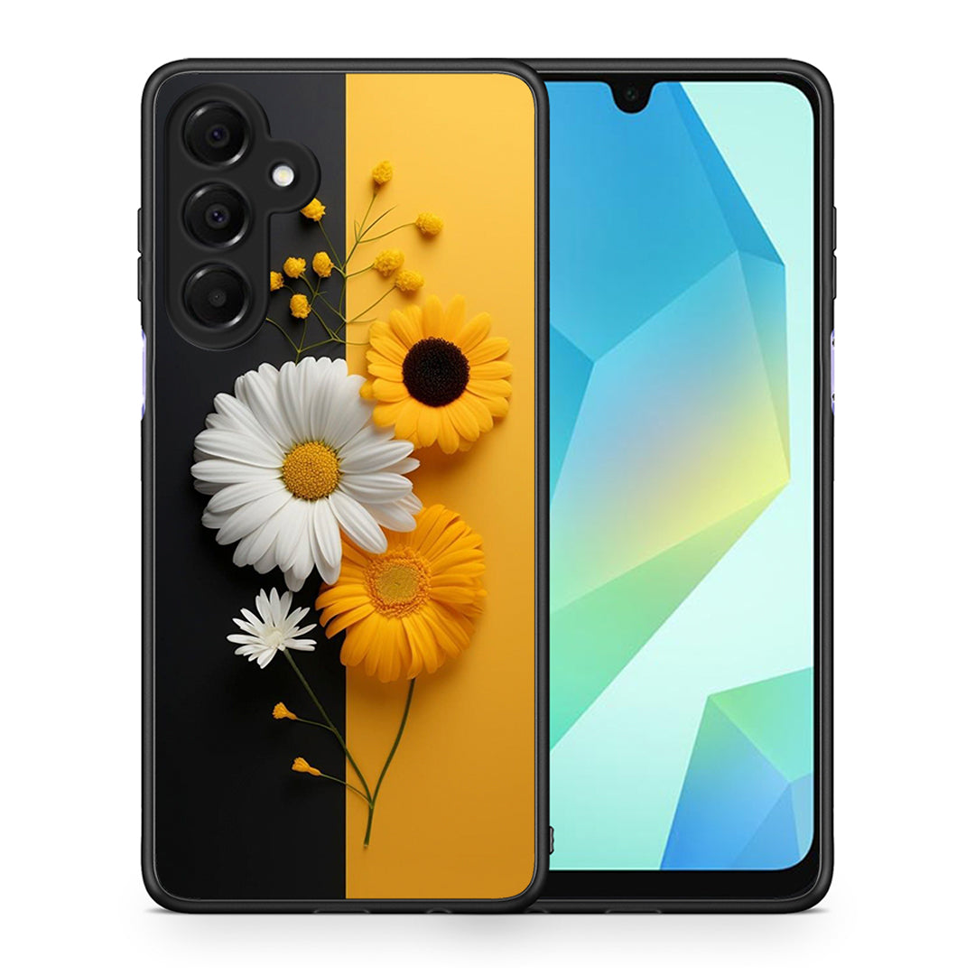 Θήκη Samsung Galaxy A16 4G / 5G Yellow Daisies από τη Smartfits με σχέδιο στο πίσω μέρος και μαύρο περίβλημα | Samsung Galaxy A16 4G / 5G Yellow Daisies case with colorful back and black bezels