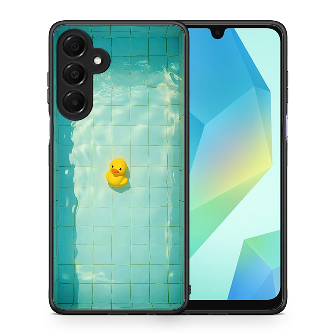 Θήκη Samsung Galaxy A16 4G / 5G Yellow Duck από τη Smartfits με σχέδιο στο πίσω μέρος και μαύρο περίβλημα | Samsung Galaxy A16 4G / 5G Yellow Duck case with colorful back and black bezels