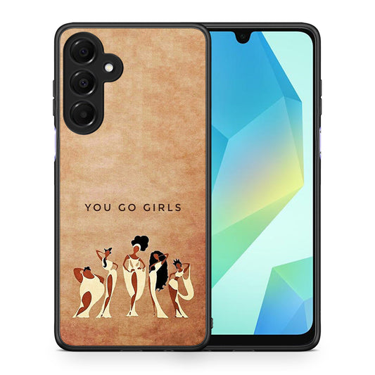 Θήκη Samsung Galaxy A16 4G / 5G You Go Girl από τη Smartfits με σχέδιο στο πίσω μέρος και μαύρο περίβλημα | Samsung Galaxy A16 4G / 5G You Go Girl case with colorful back and black bezels