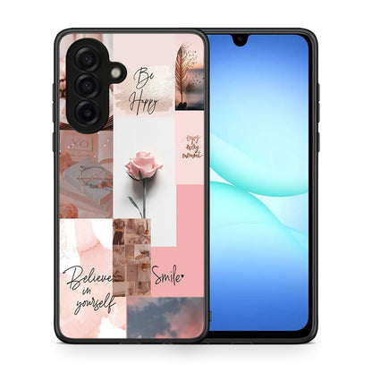 Θήκη Samsung Galaxy A17 4G Aesthetic Collage από τη Smartfits με σχέδιο στο πίσω μέρος και μαύρο περίβλημα | Samsung Galaxy A17 4G Aesthetic Collage case with colorful back and black bezels