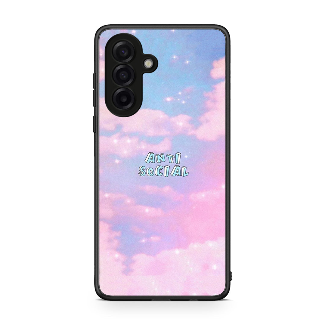 Samsung Galaxy A17 4G Anti Social Θήκη Αγίου Βαλεντίνου από τη Smartfits με σχέδιο στο πίσω μέρος και μαύρο περίβλημα | Smartphone case with colorful back and black bezels by Smartfits