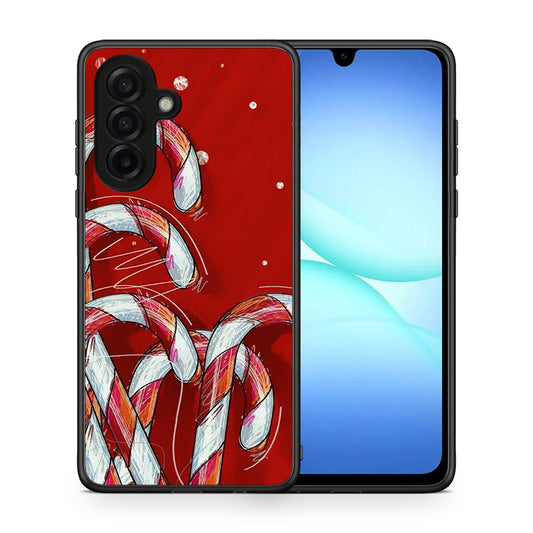 Θήκη Samsung Galaxy A17 4G Candy Cane από τη Smartfits με σχέδιο στο πίσω μέρος και μαύρο περίβλημα | Samsung Galaxy A17 4G Candy Cane case with colorful back and black bezels