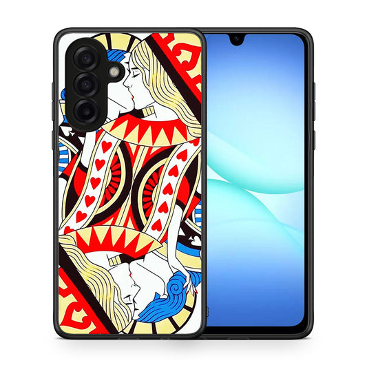 Θήκη Samsung Galaxy A17 4G Card Love από τη Smartfits με σχέδιο στο πίσω μέρος και μαύρο περίβλημα | Samsung Galaxy A17 4G Card Love case with colorful back and black bezels