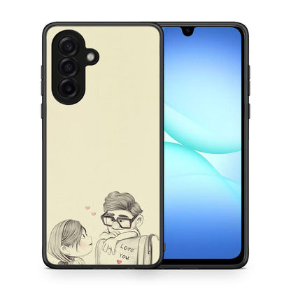 Θήκη Samsung Galaxy A17 4G Carl And Ellie από τη Smartfits με σχέδιο στο πίσω μέρος και μαύρο περίβλημα | Samsung Galaxy A17 4G Carl And Ellie case with colorful back and black bezels