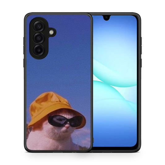 Θήκη Samsung Galaxy A17 4G Cat Diva από τη Smartfits με σχέδιο στο πίσω μέρος και μαύρο περίβλημα | Samsung Galaxy A17 4G Cat Diva case with colorful back and black bezels