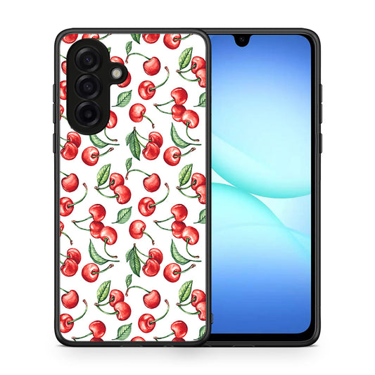 Θήκη Samsung Galaxy A17 4G Cherry Summer από τη Smartfits με σχέδιο στο πίσω μέρος και μαύρο περίβλημα | Samsung Galaxy A17 4G Cherry Summer case with colorful back and black bezels