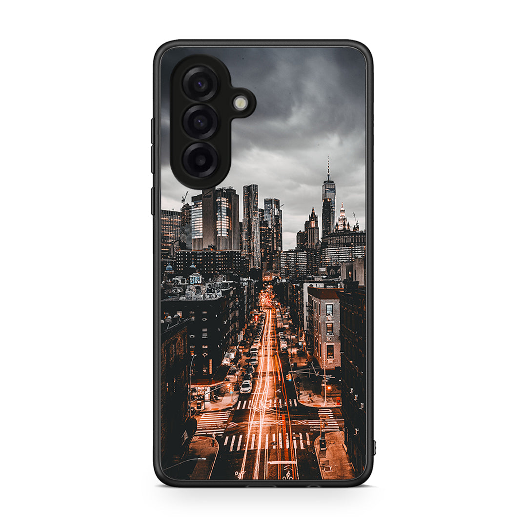 Samsung Galaxy A17 4G City Lights θήκη από τη Smartfits με σχέδιο στο πίσω μέρος και μαύρο περίβλημα | Smartphone case with colorful back and black bezels by Smartfits