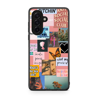 Samsung Galaxy A17 4G Collage Bitchin Θήκη Αγίου Βαλεντίνου από τη Smartfits με σχέδιο στο πίσω μέρος και μαύρο περίβλημα | Smartphone case with colorful back and black bezels by Smartfits