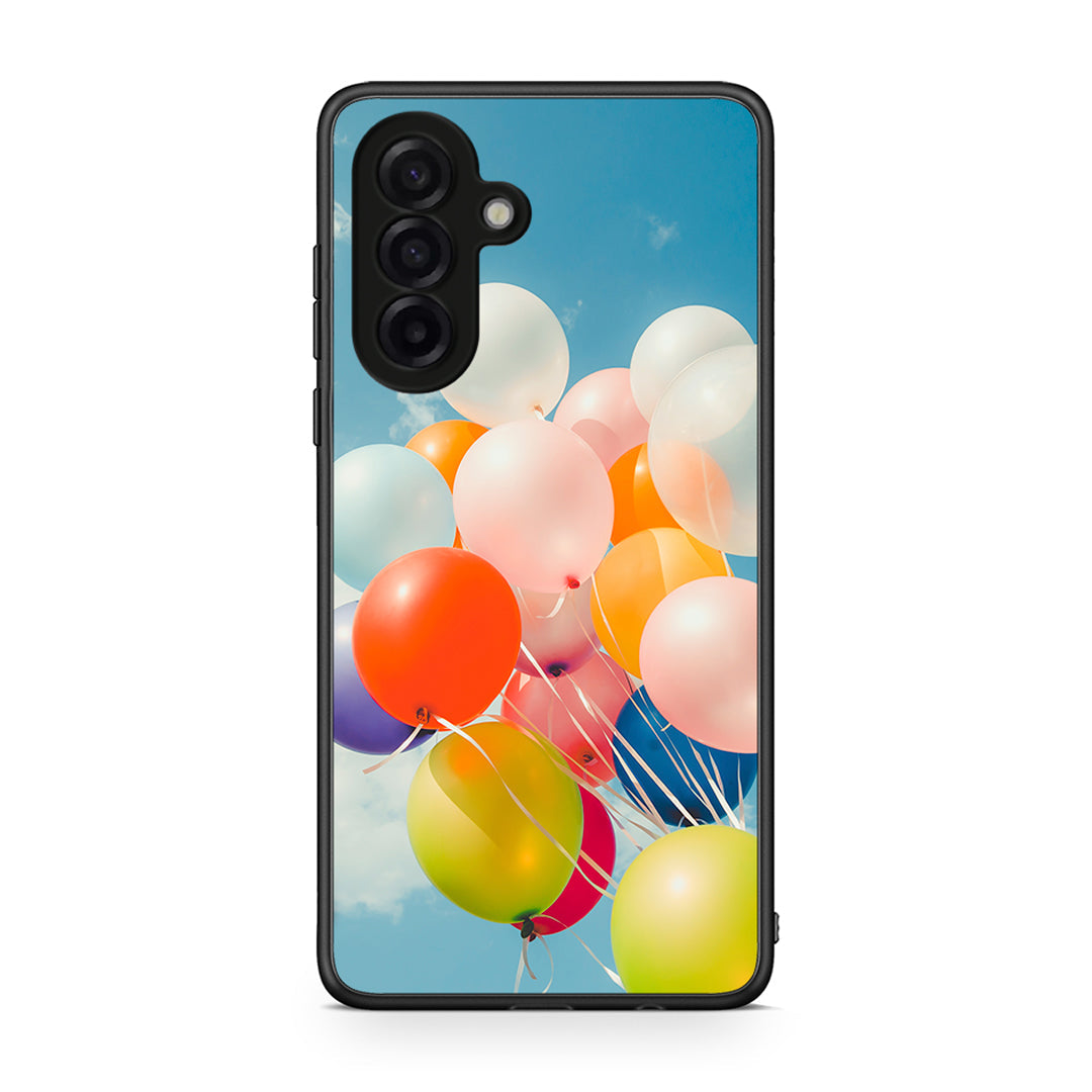 Samsung Galaxy A17 4G Colorful Balloons θήκη από τη Smartfits με σχέδιο στο πίσω μέρος και μαύρο περίβλημα | Smartphone case with colorful back and black bezels by Smartfits