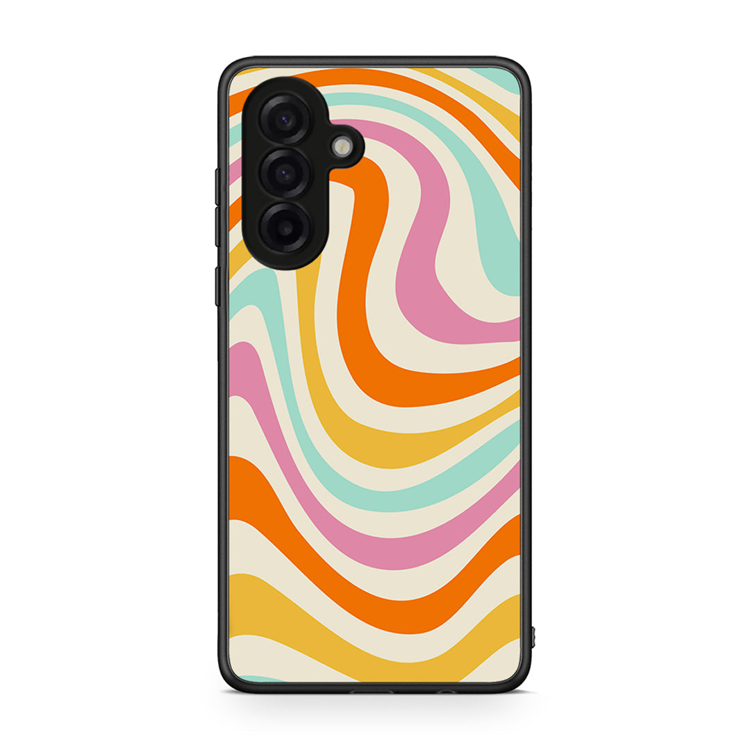 Samsung Galaxy A17 4G Colourful Waves θήκη από τη Smartfits με σχέδιο στο πίσω μέρος και μαύρο περίβλημα | Smartphone case with colorful back and black bezels by Smartfits