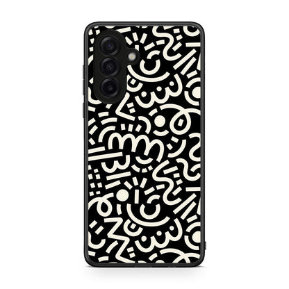 Samsung Galaxy A17 4G Doodle Art Θήκη από τη Smartfits με σχέδιο στο πίσω μέρος και μαύρο περίβλημα | Smartphone case with colorful back and black bezels by Smartfits