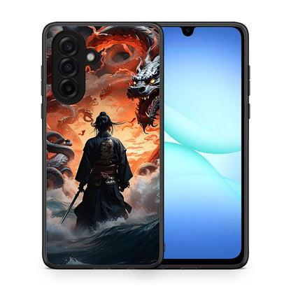 Θήκη Samsung Galaxy A17 4G Dragons Fight από τη Smartfits με σχέδιο στο πίσω μέρος και μαύρο περίβλημα | Samsung Galaxy A17 4G Dragons Fight case with colorful back and black bezels