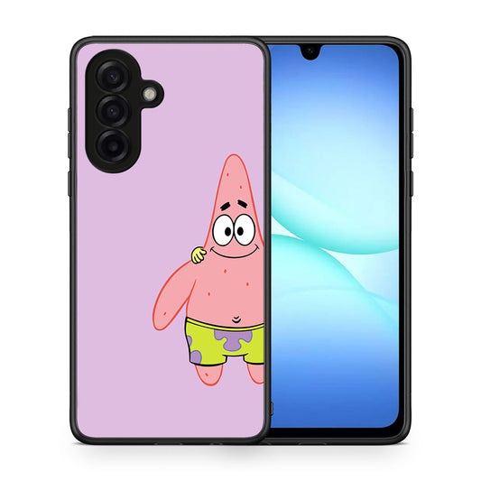 Θήκη Samsung Galaxy A17 4G Friends Patrick από τη Smartfits με σχέδιο στο πίσω μέρος και μαύρο περίβλημα | Samsung Galaxy A17 4G Friends Patrick case with colorful back and black bezels