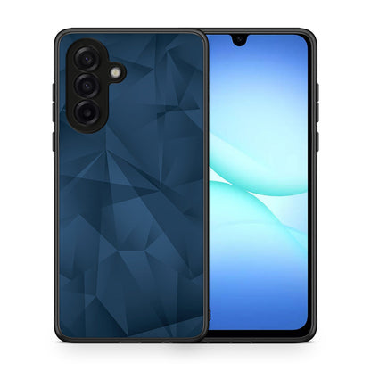 Θήκη Samsung Galaxy A17 4G Blue Abstract Geometric από τη Smartfits με σχέδιο στο πίσω μέρος και μαύρο περίβλημα | Samsung Galaxy A17 4G Blue Abstract Geometric case with colorful back and black bezels