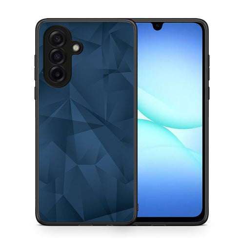 Θήκη Samsung Galaxy A17 4G Blue Abstract Geometric από τη Smartfits με σχέδιο στο πίσω μέρος και μαύρο περίβλημα | Samsung Galaxy A17 4G Blue Abstract Geometric case with colorful back and black bezels