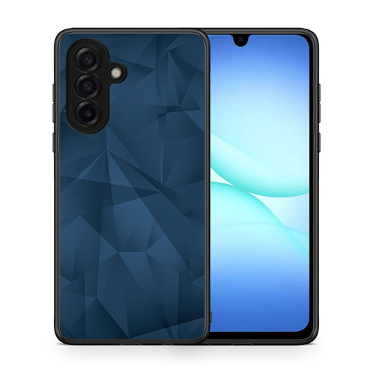 Θήκη Samsung Galaxy A17 4G Blue Abstract Geometric από τη Smartfits με σχέδιο στο πίσω μέρος και μαύρο περίβλημα | Samsung Galaxy A17 4G Blue Abstract Geometric case with colorful back and black bezels