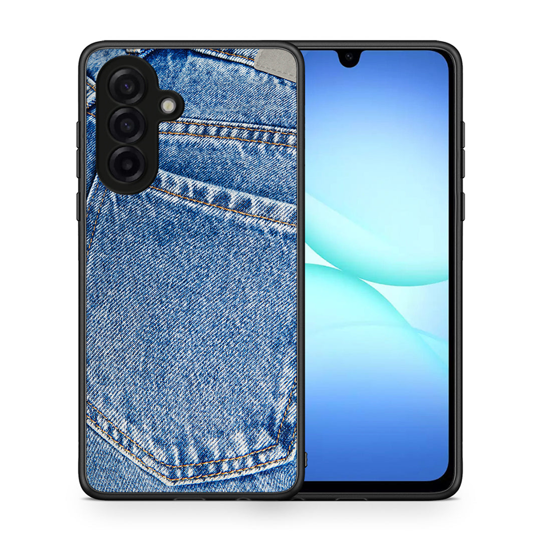 Θήκη Samsung Galaxy A17 4G Jeans Pocket από τη Smartfits με σχέδιο στο πίσω μέρος και μαύρο περίβλημα | Samsung Galaxy A17 4G Jeans Pocket case with colorful back and black bezels