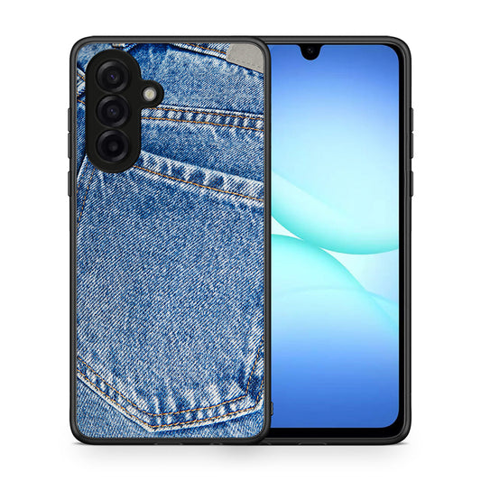 Θήκη Samsung Galaxy A17 4G Jeans Pocket από τη Smartfits με σχέδιο στο πίσω μέρος και μαύρο περίβλημα | Samsung Galaxy A17 4G Jeans Pocket case with colorful back and black bezels