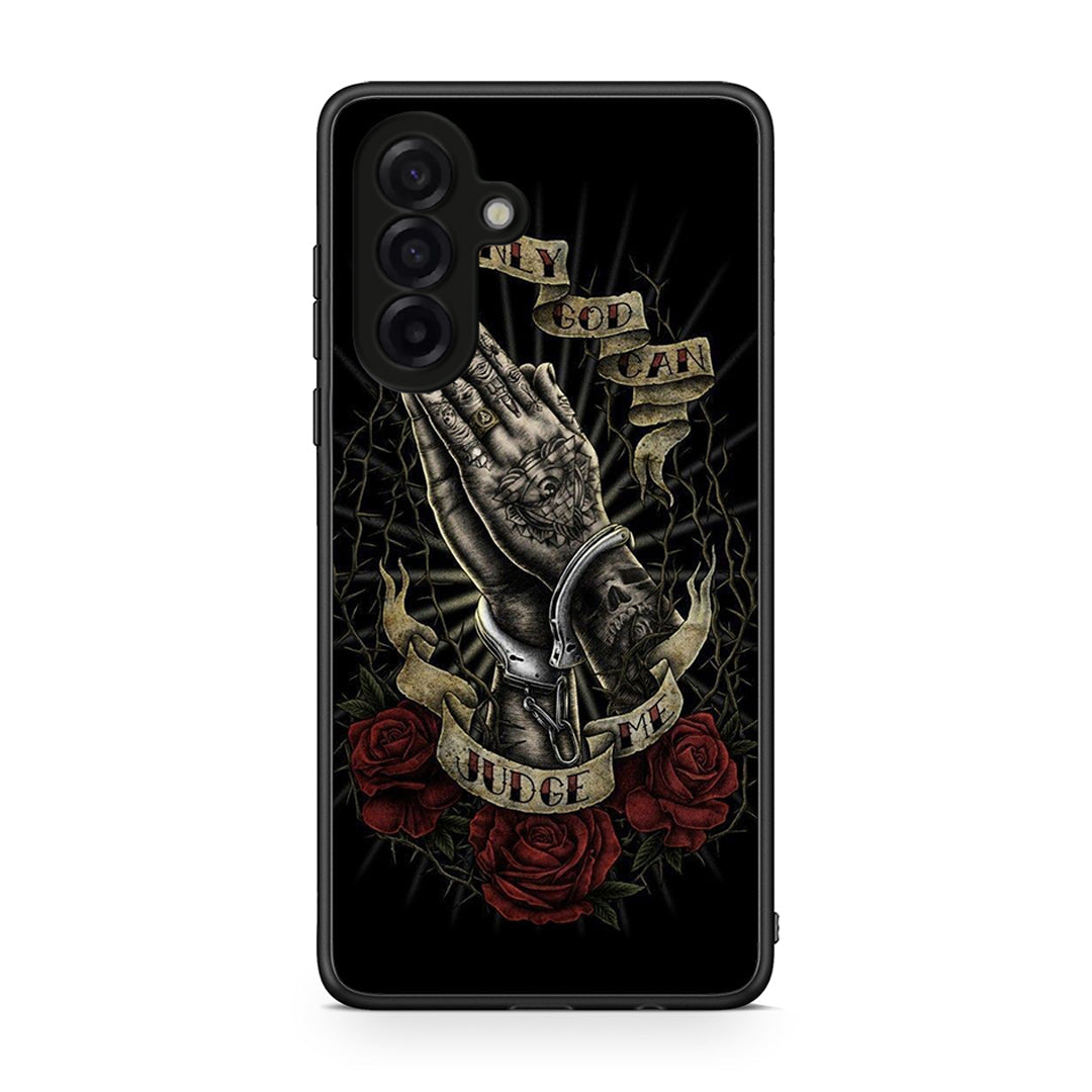 Samsung Galaxy A17 4G Judge By God θήκη από τη Smartfits με σχέδιο στο πίσω μέρος και μαύρο περίβλημα | Smartphone case with colorful back and black bezels by Smartfits