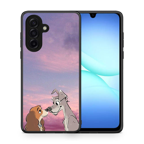 Θήκη Samsung Galaxy A17 4G Lady And Tramp από τη Smartfits με σχέδιο στο πίσω μέρος και μαύρο περίβλημα | Samsung Galaxy A17 4G Lady And Tramp case with colorful back and black bezels