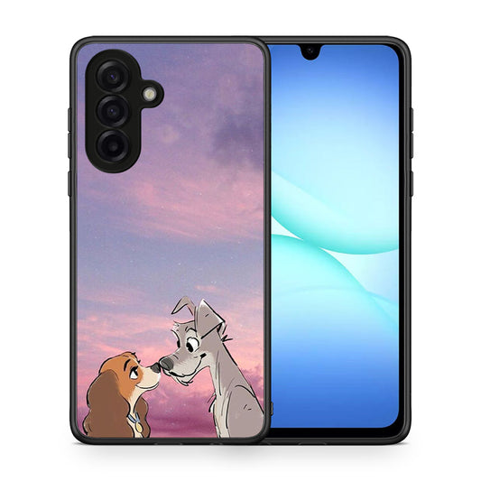 Θήκη Samsung Galaxy A17 4G Lady And Tramp από τη Smartfits με σχέδιο στο πίσω μέρος και μαύρο περίβλημα | Samsung Galaxy A17 4G Lady And Tramp case with colorful back and black bezels