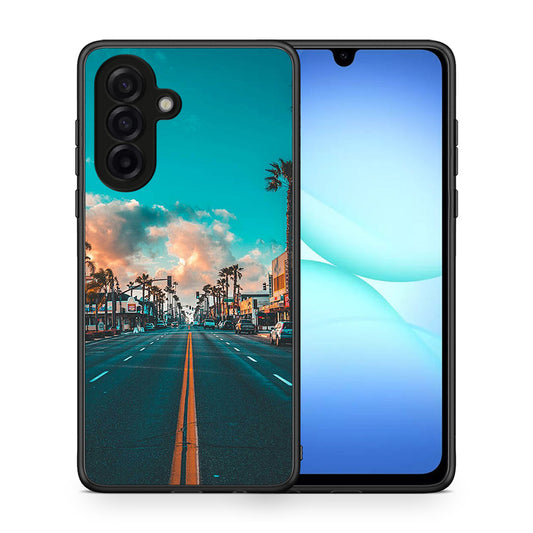 Θήκη Samsung Galaxy A17 4G City Landscape από τη Smartfits με σχέδιο στο πίσω μέρος και μαύρο περίβλημα | Samsung Galaxy A17 4G City Landscape case with colorful back and black bezels