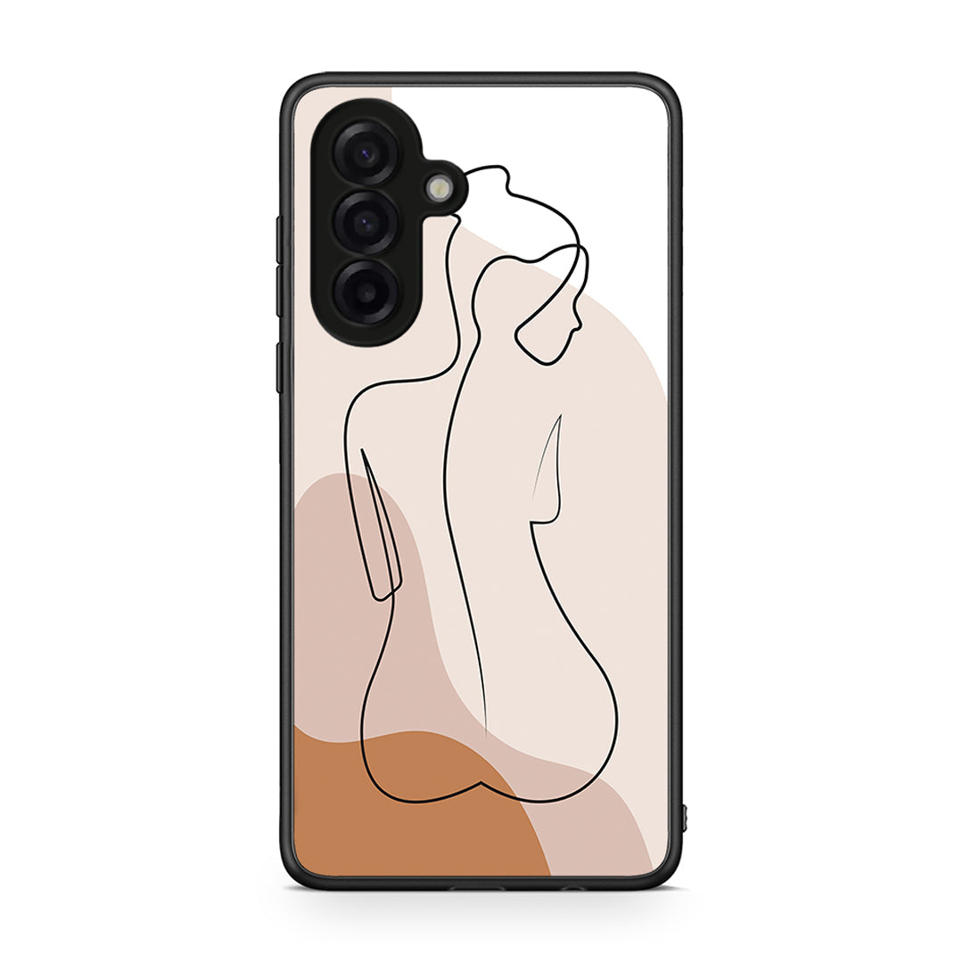Samsung Galaxy A17 4G LineArt Woman θήκη από τη Smartfits με σχέδιο στο πίσω μέρος και μαύρο περίβλημα | Smartphone case with colorful back and black bezels by Smartfits