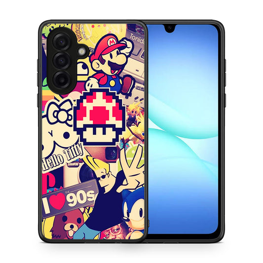 Θήκη Samsung Galaxy A17 4G Love The 90s από τη Smartfits με σχέδιο στο πίσω μέρος και μαύρο περίβλημα | Samsung Galaxy A17 4G Love The 90s case with colorful back and black bezels