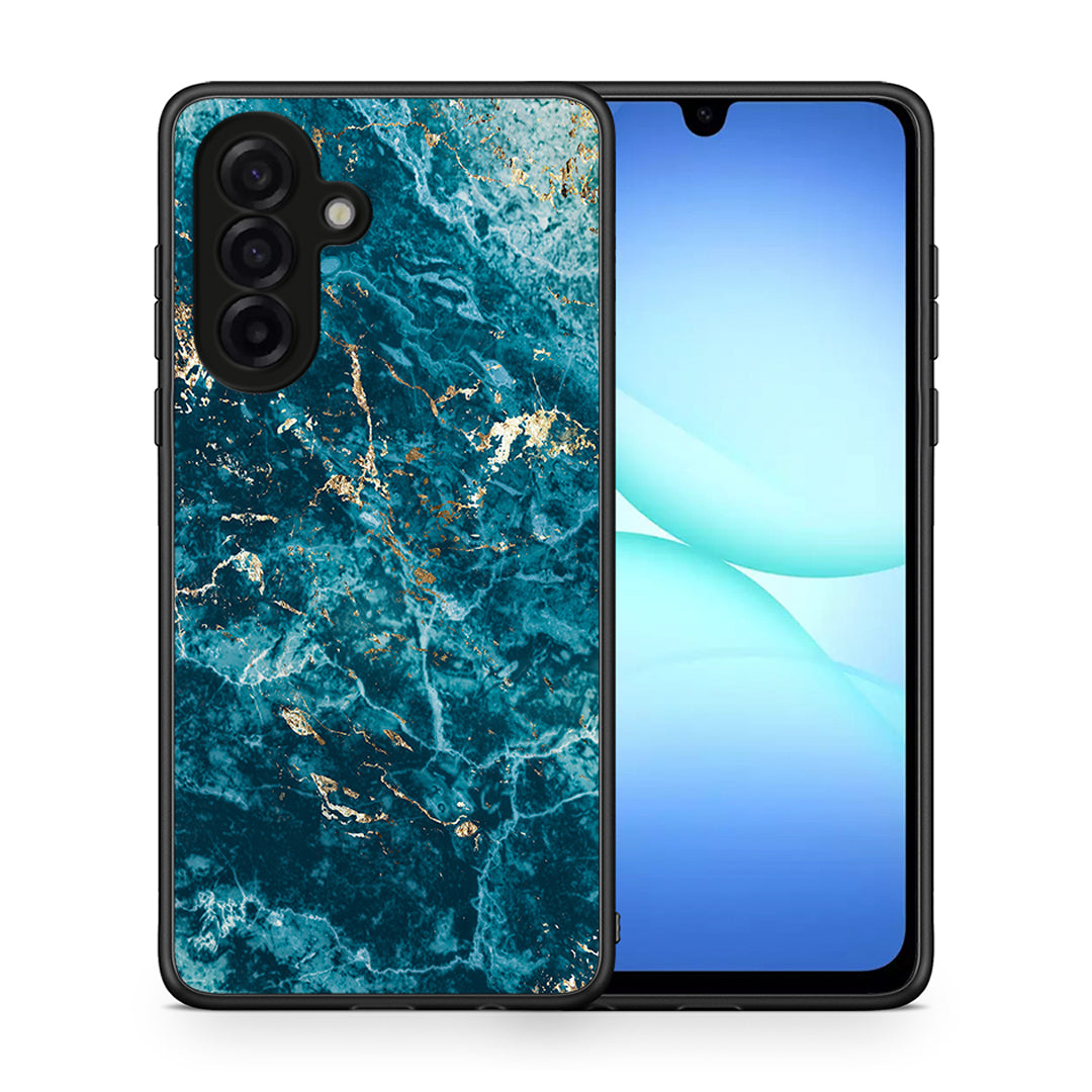 Θήκη Samsung Galaxy A17 4G Marble Blue από τη Smartfits με σχέδιο στο πίσω μέρος και μαύρο περίβλημα | Samsung Galaxy A17 4G Marble Blue case with colorful back and black bezels