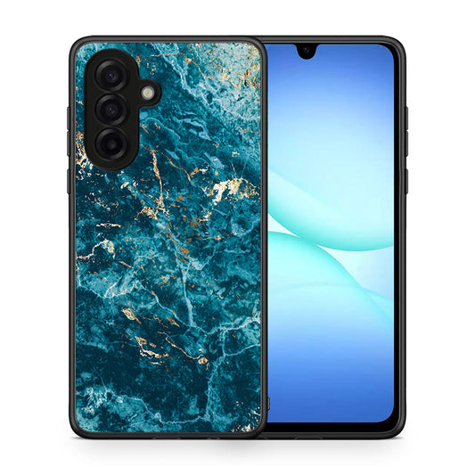 Θήκη Samsung Galaxy A17 4G Marble Blue από τη Smartfits με σχέδιο στο πίσω μέρος και μαύρο περίβλημα | Samsung Galaxy A17 4G Marble Blue case with colorful back and black bezels