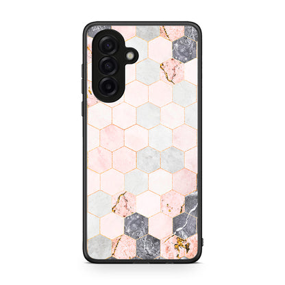 4 - Samsung Galaxy A17 4G Hexagon Pink Marble case, cover, bumper