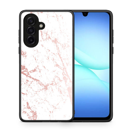 Θήκη Samsung Galaxy A17 4G Pink Splash Marble από τη Smartfits με σχέδιο στο πίσω μέρος και μαύρο περίβλημα | Samsung Galaxy A17 4G Pink Splash Marble case with colorful back and black bezels