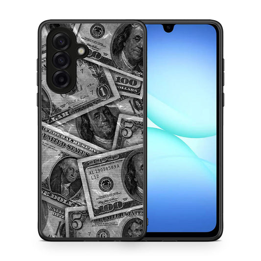 Θήκη Samsung Galaxy A17 4G Money Dollars από τη Smartfits με σχέδιο στο πίσω μέρος και μαύρο περίβλημα | Samsung Galaxy A17 4G Money Dollars case with colorful back and black bezels