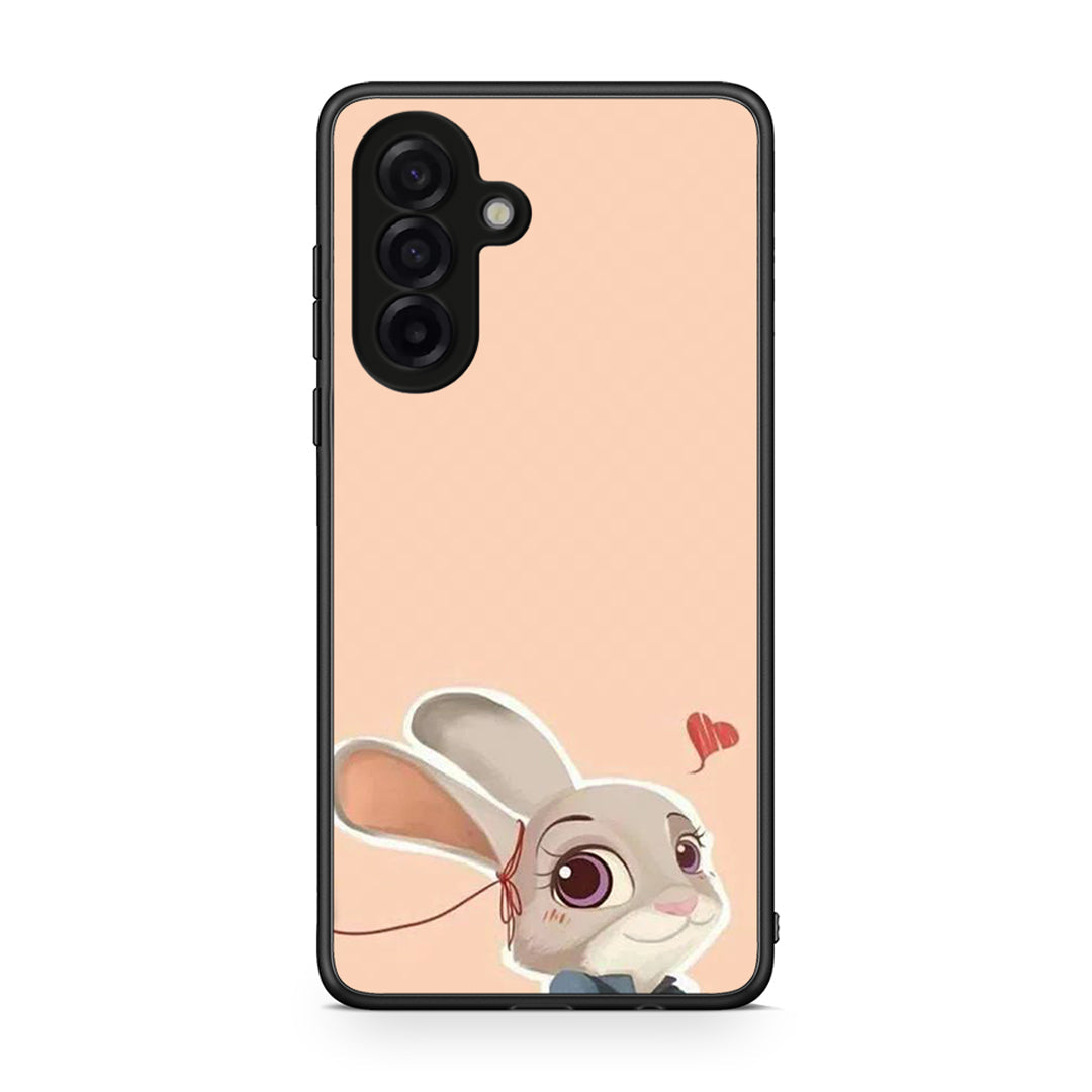Samsung Galaxy A17 4G Nick Wilde And Judy Hopps Love 2 θήκη από τη Smartfits με σχέδιο στο πίσω μέρος και μαύρο περίβλημα | Smartphone case with colorful back and black bezels by Smartfits