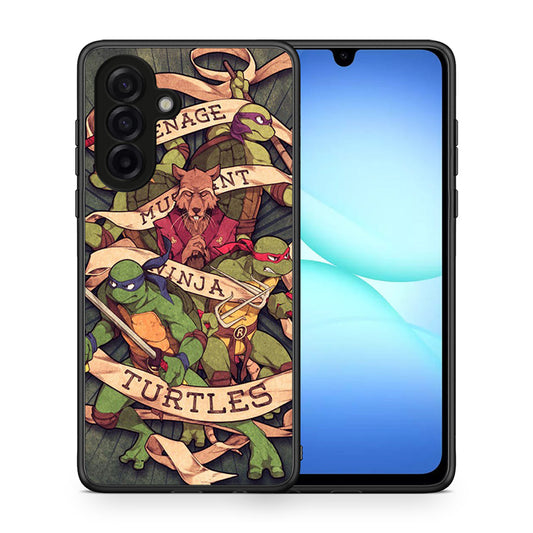 Θήκη Samsung Galaxy A17 4G Ninja Turtles από τη Smartfits με σχέδιο στο πίσω μέρος και μαύρο περίβλημα | Samsung Galaxy A17 4G Ninja Turtles case with colorful back and black bezels