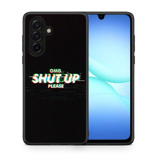 Θήκη Samsung Galaxy A17 4G OMG ShutUp από τη Smartfits με σχέδιο στο πίσω μέρος και μαύρο περίβλημα | Samsung Galaxy A17 4G OMG ShutUp case with colorful back and black bezels