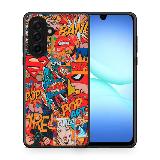 Θήκη Samsung Galaxy A17 4G PopArt OMG από τη Smartfits με σχέδιο στο πίσω μέρος και μαύρο περίβλημα | Samsung Galaxy A17 4G PopArt OMG case with colorful back and black bezels