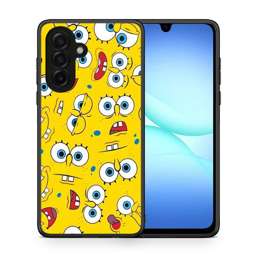 Θήκη Samsung Galaxy A17 4G Sponge PopArt από τη Smartfits με σχέδιο στο πίσω μέρος και μαύρο περίβλημα | Samsung Galaxy A17 4G Sponge PopArt case with colorful back and black bezels