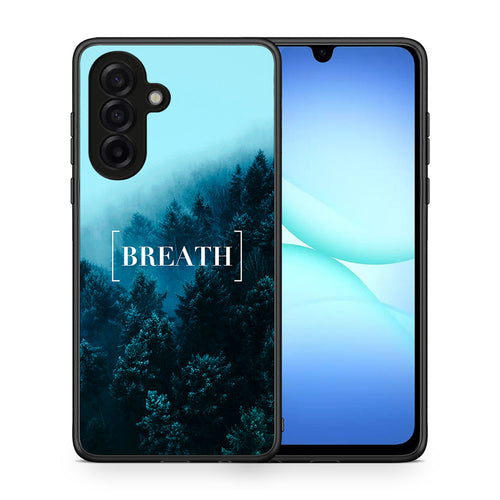 Θήκη Samsung Galaxy A17 4G Breath Quote από τη Smartfits με σχέδιο στο πίσω μέρος και μαύρο περίβλημα | Samsung Galaxy A17 4G Breath Quote case with colorful back and black bezels