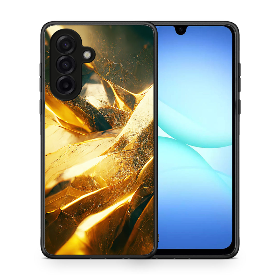 Θήκη Samsung Galaxy A17 4G Real Gold από τη Smartfits με σχέδιο στο πίσω μέρος και μαύρο περίβλημα | Samsung Galaxy A17 4G Real Gold case with colorful back and black bezels